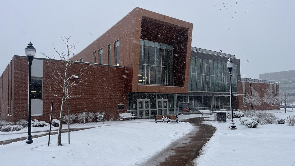 Faculty of Engineering at the University of Prince Edward Island during the winter.