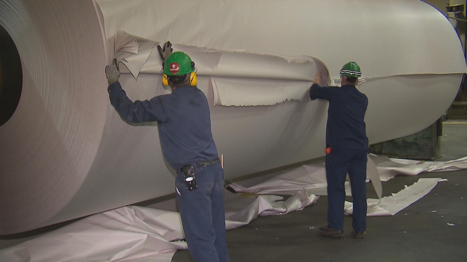 Le papier fabriqué à Baie-Comeau est surtout exporté en Amérique du Sud.