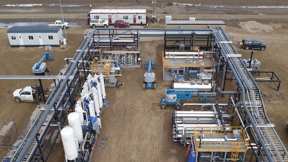 Une usine de purification d'hélium en Saskatchewan.