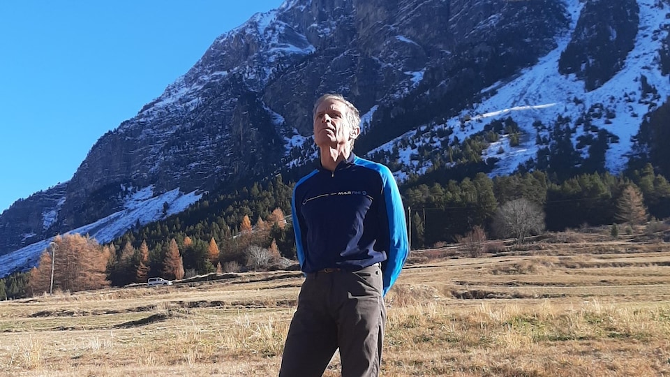 Marc Cervières dans la montagne.