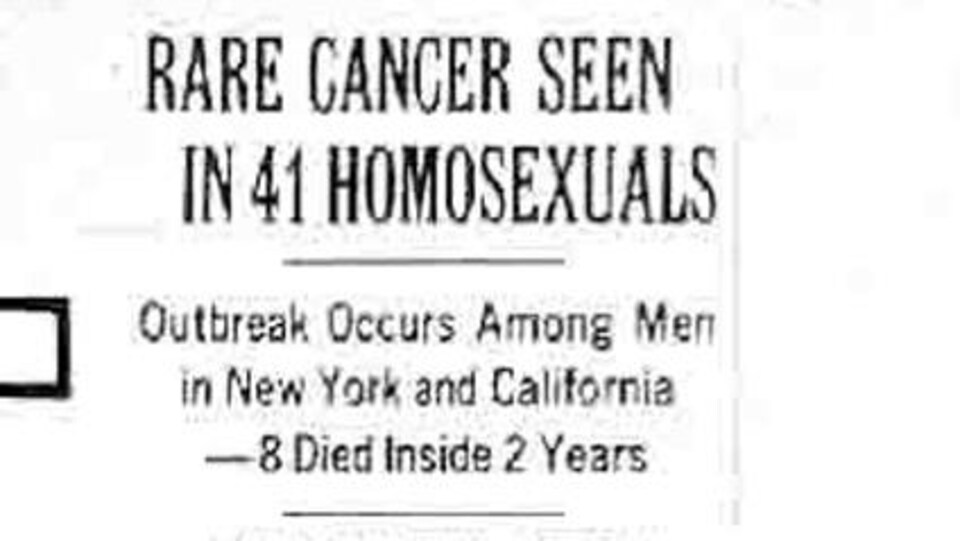 Le New York Times publie un premier article concernant le sida, parlant d'un rare cancer diagnostiqué chez 41 homosexuels.