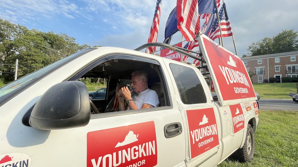 Jim Wilson, a Republican activist, shows off his colors in Virginia.