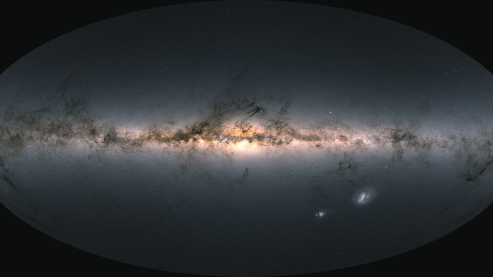 Carte du ciel créée à partir des données de plus de 1,8 milliard étoiles. 