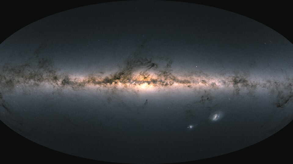 Carte du ciel créée à partir des données de plus de 1,8 milliard d'étoiles.