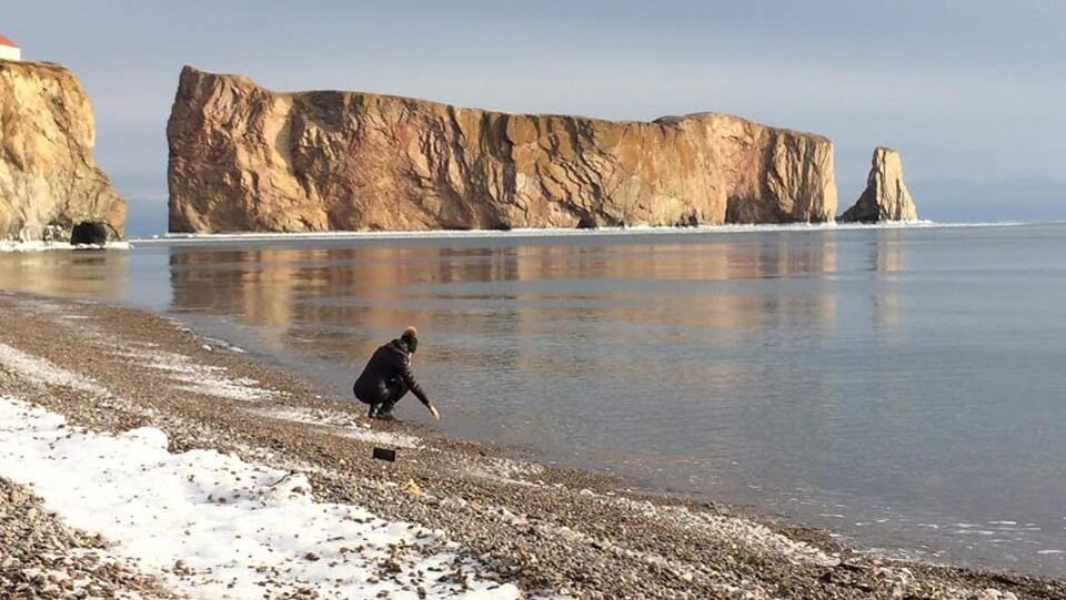 Le rocher Percé en hiver