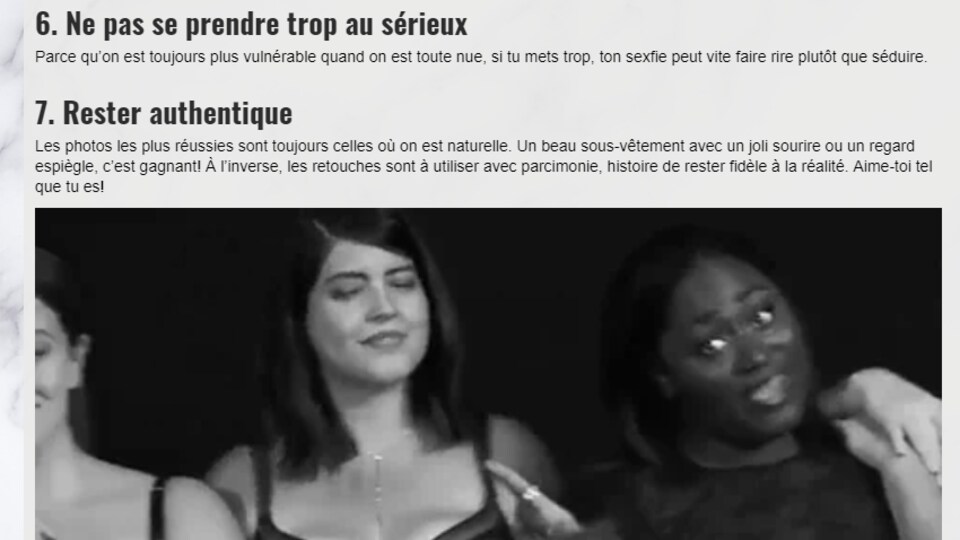 Capture d'écran du texte de VRAK