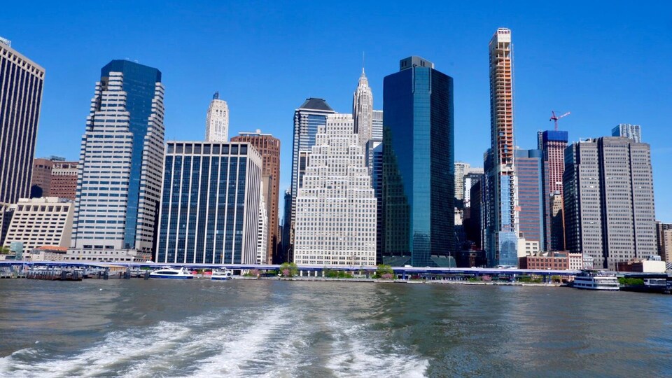 Manhattan, seen from a ferry.