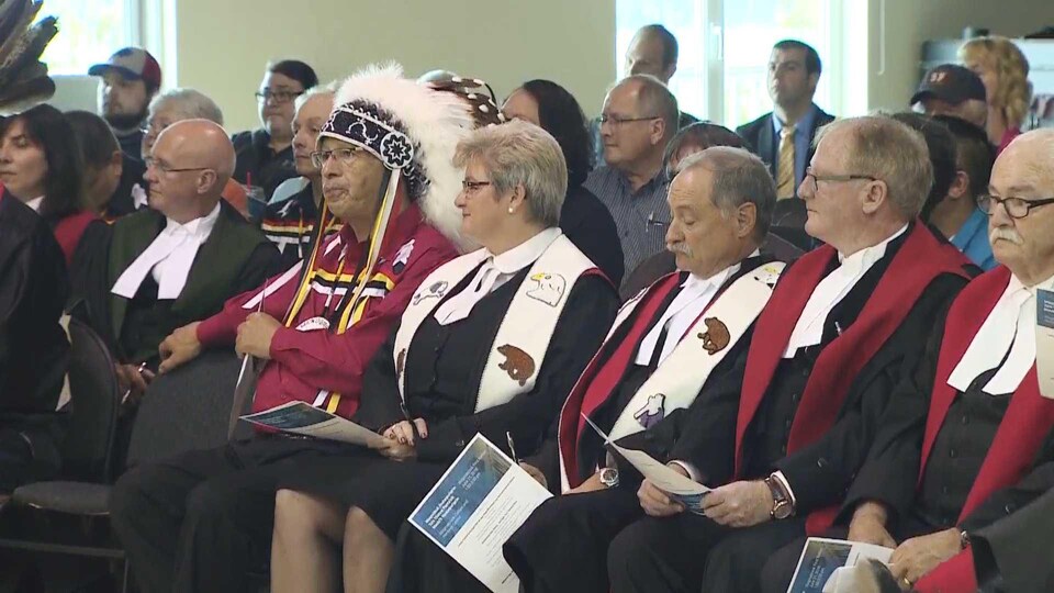 Inauguration du tribunal à Wagmatcook, en Nouvelle-Écosse, le 21 juin 2018.