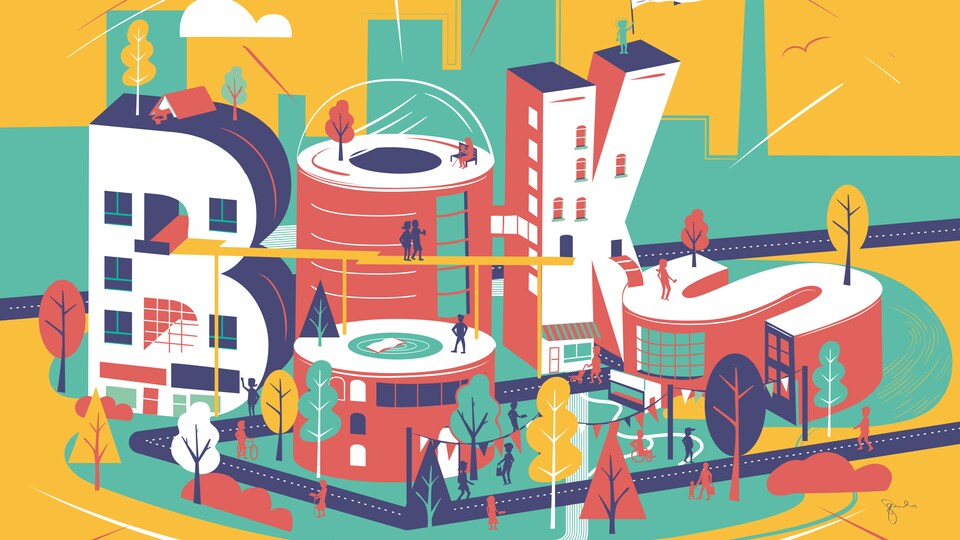 Une illustration du mot «Book» qui sert d'affiche pour le festival Word On The Street.