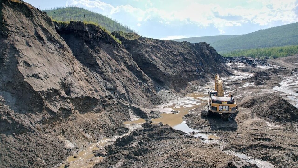 Plan large de la mine d'Eureka Creek.