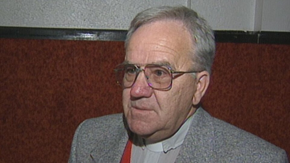 Father Yvon Cormier in the interview 
