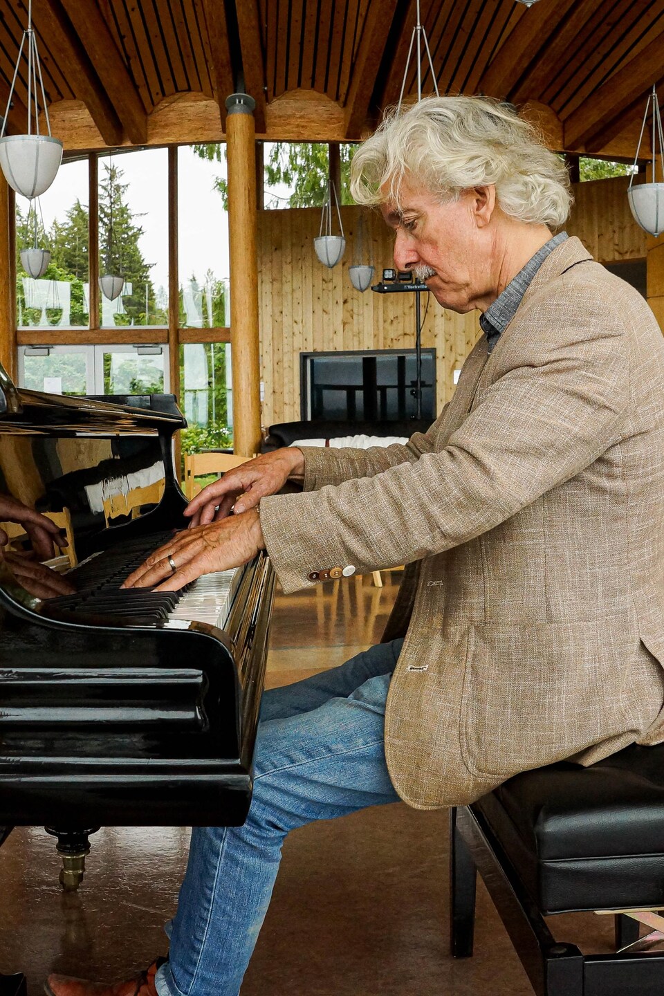 Chris Donison de côté au piano.