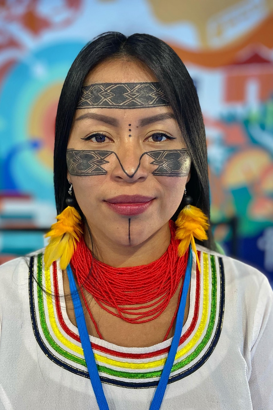 Mireya Gualinga, de la communauté Kichwa Sarayuku, en Amazonie équatorienne.