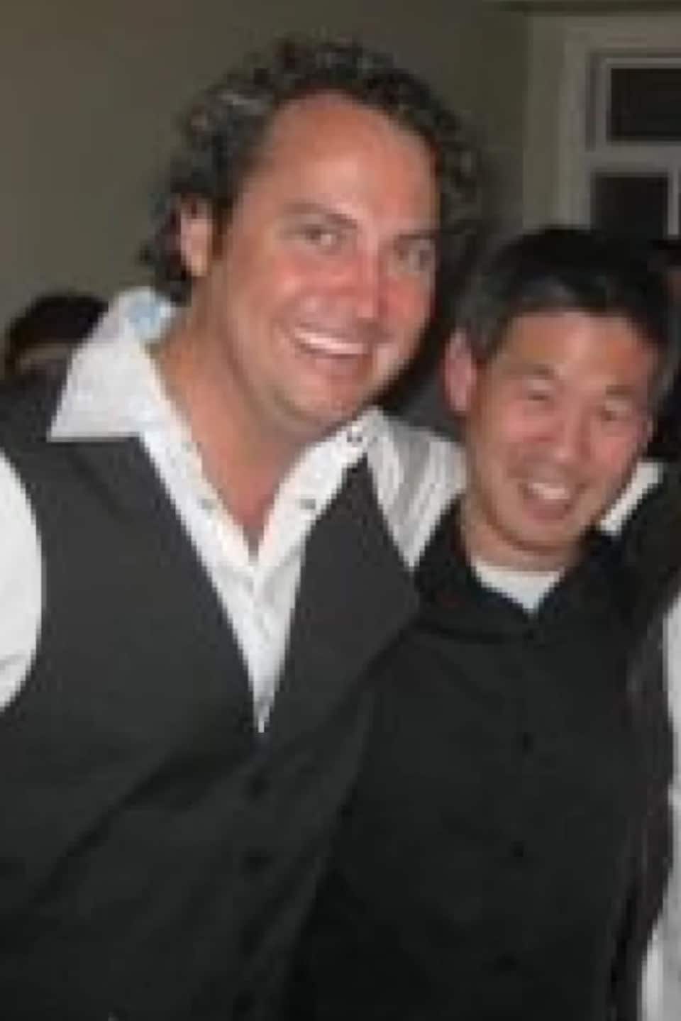 Steve Hamre and Rob Hayami posed for a party.