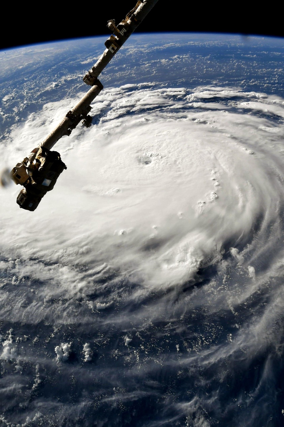 L'ouragan Florence vu depuis la Station spatiale internationale, en septembre 2018.