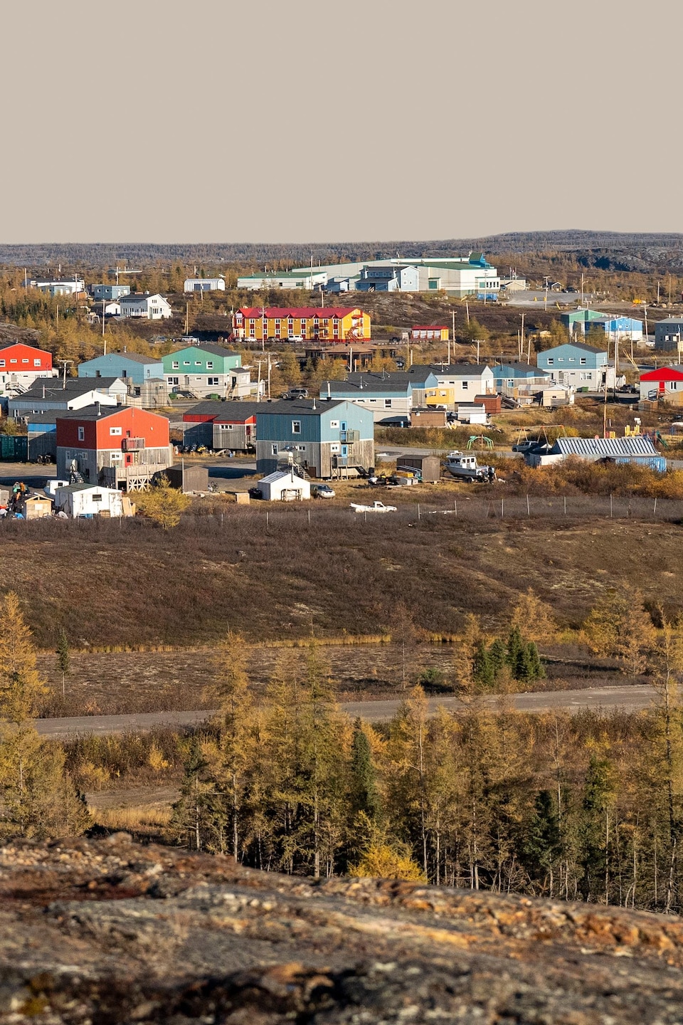 Paysage urbain au Nunavik.