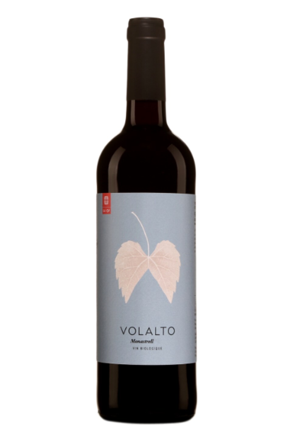 Une bouteille de vin rouge.