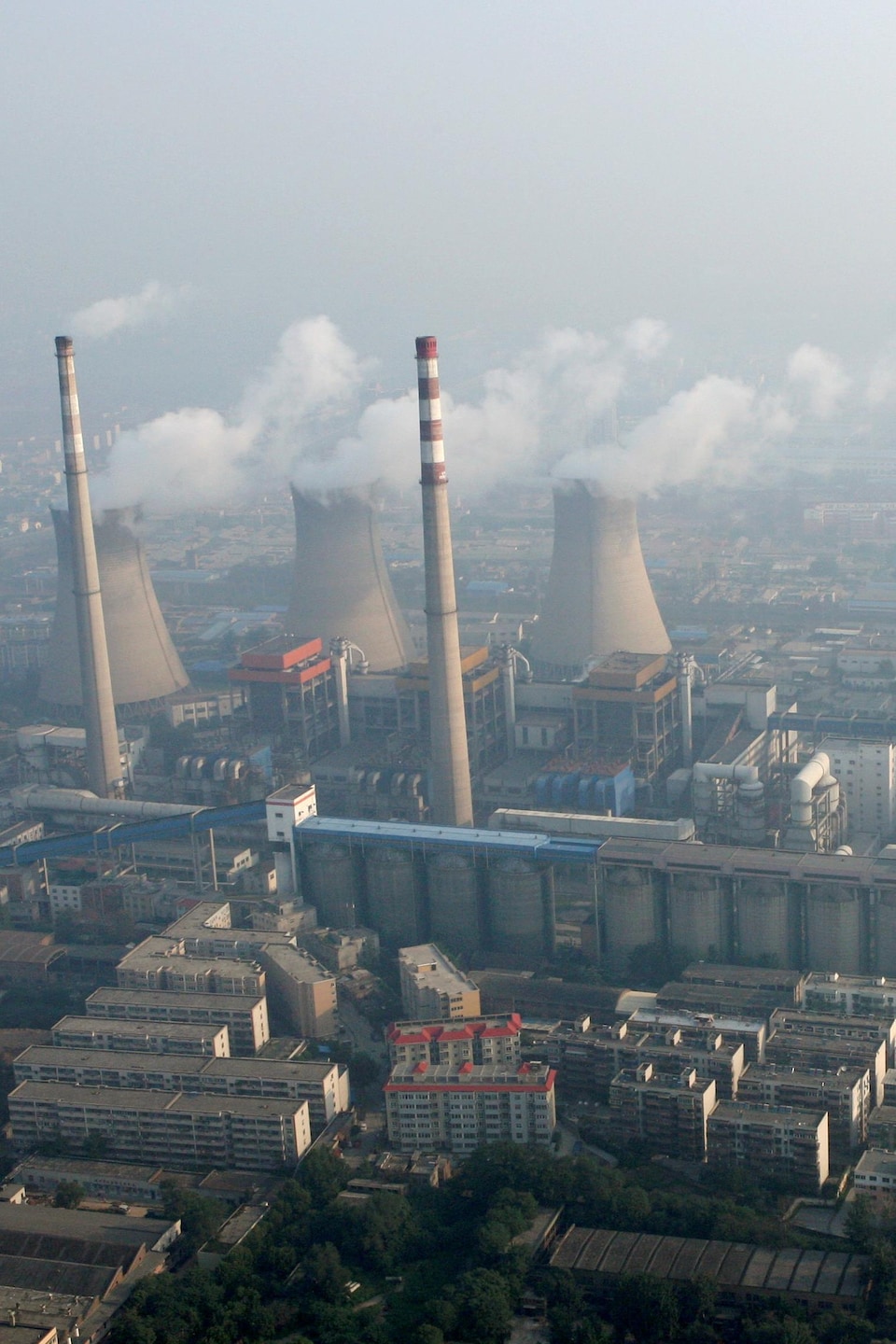Vue aérienne d'une usine de charbon chinoise