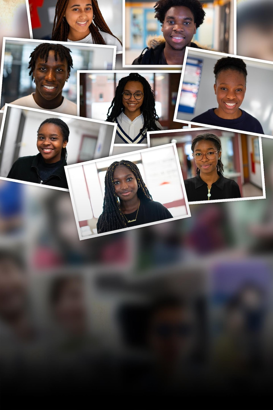 8 jeunes noirs adolescents