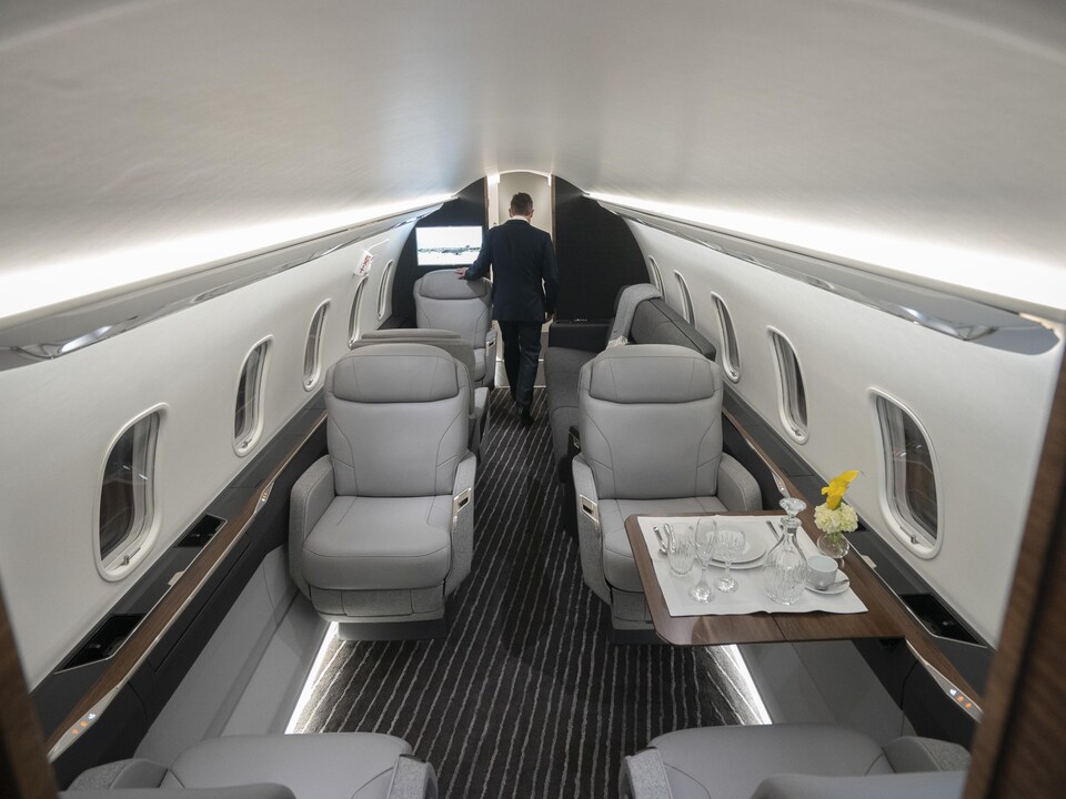  L’intérieur du Challenger 350. 