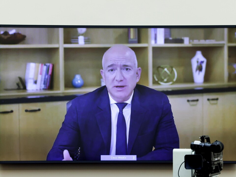 Jeff Bezos, le patron d'Amazon lors de son audition par la commission judiciaire de la Chambre des représentants.