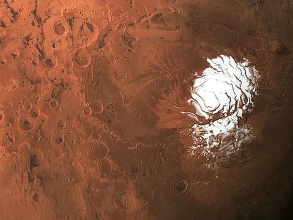 Le pôle Sud de Mars.