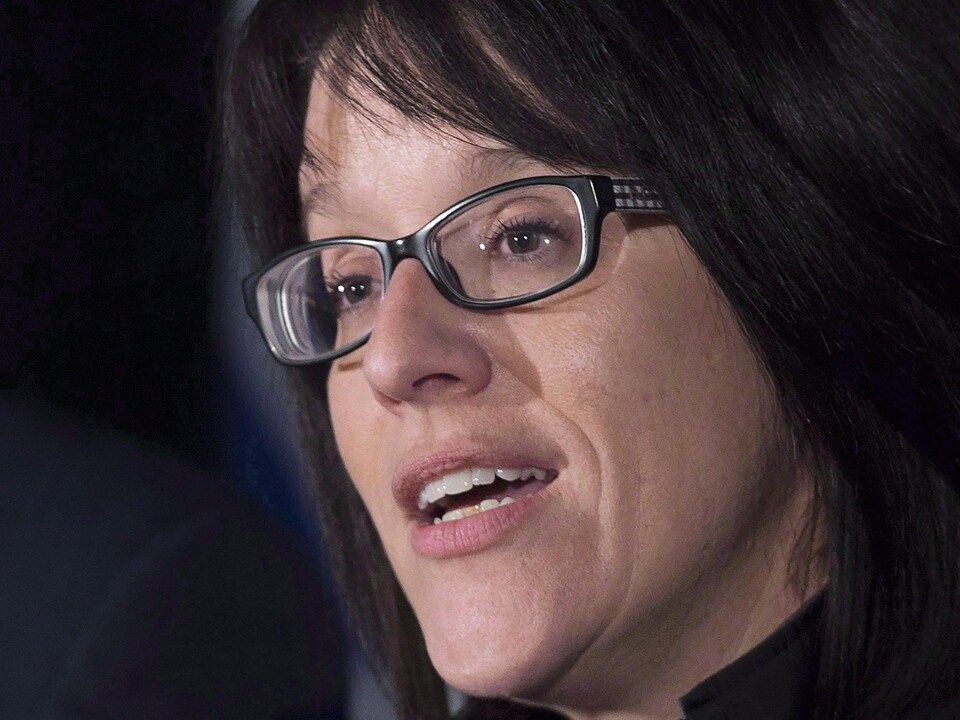 La ministre québécoise de la Justice, Sonia LeBel, en gros plan. 