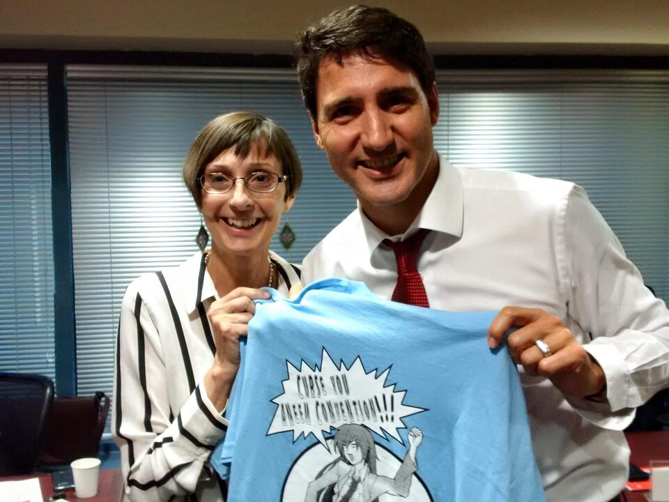 Suzy Kies y Justin Trudeau.
