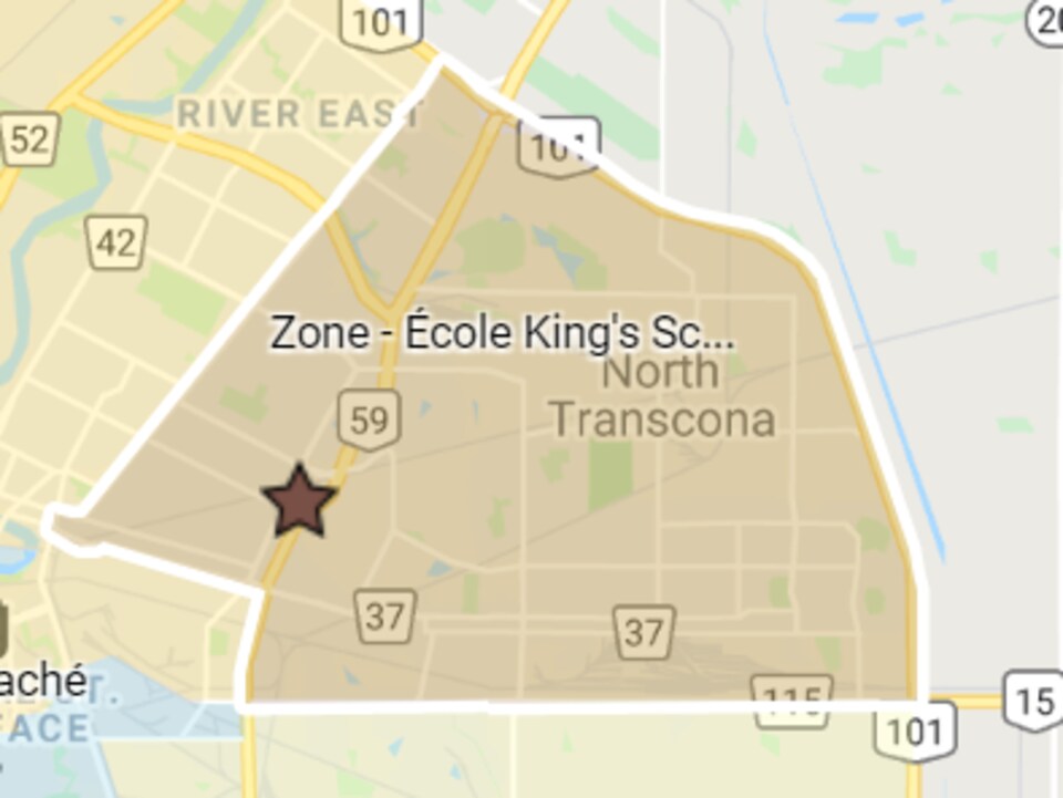 Le quadrant nord-est de Winnipeg. 
