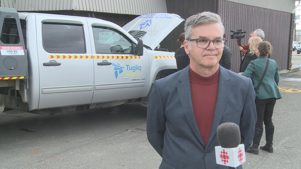 Marc Beaubien lors d'une entrevue à Radio-Canada.