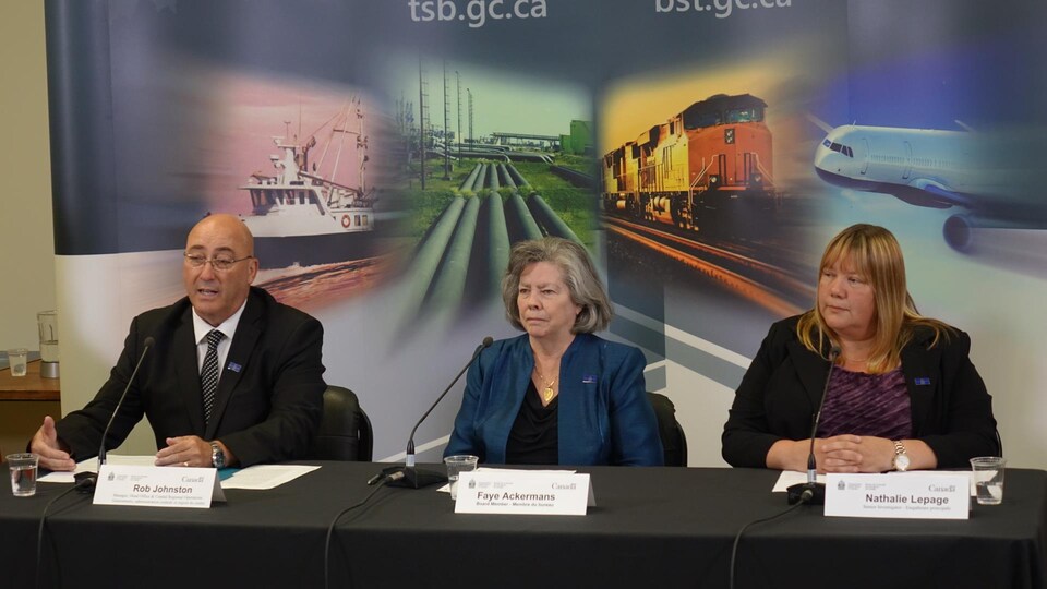 Conférence de presse du Bureau de la sécurité des transports du Canada pour présenter son rapport.