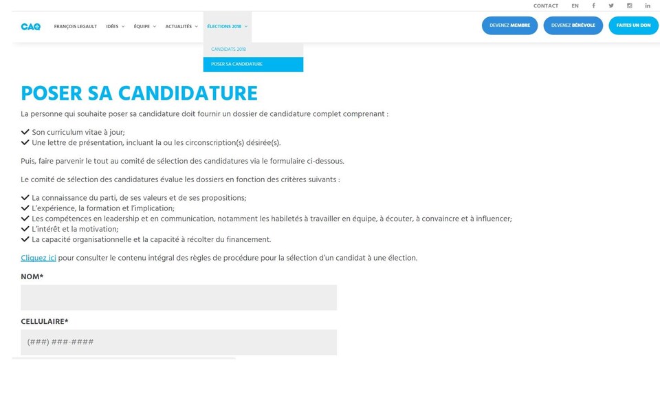 La CAQ offre à ses futurs candidats de choisir leur circonscription sur ...