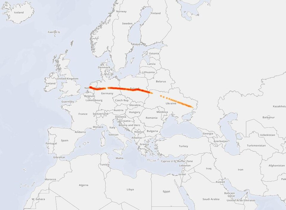 L'itinéraire du vol MH17 avant son écrasement en Ukraine