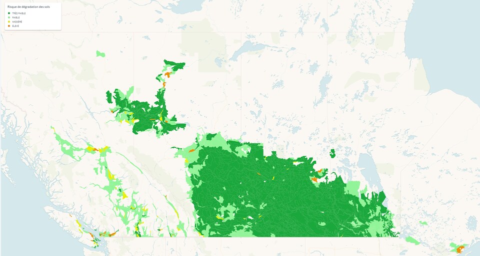 Carte de l'ouest du Canada