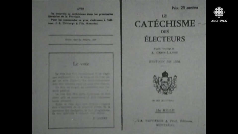 Première page de l'ouvrage « Le catéchisme des électeurs ».