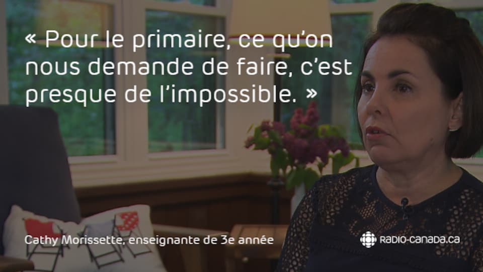 Cathy Morissette, enseignante de 3e année du primaire à l'école Sacré-Coeur de Trois-Rivières.