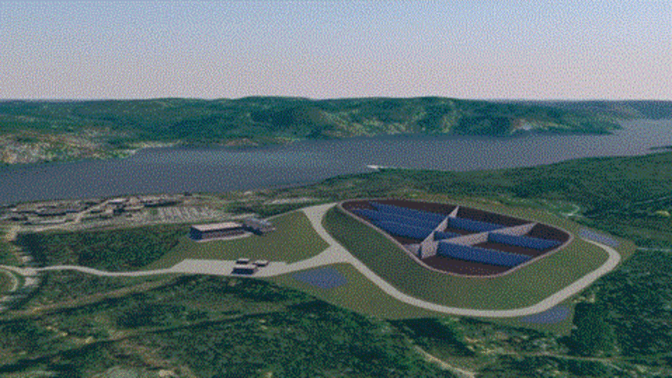 Une animation du dépotoir nucléaire proposé à Chalk River.