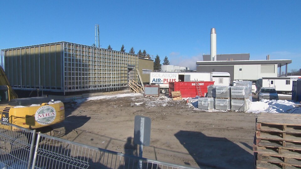 Chantier du nouveau centre de valorisation des données de l'Université Laval.