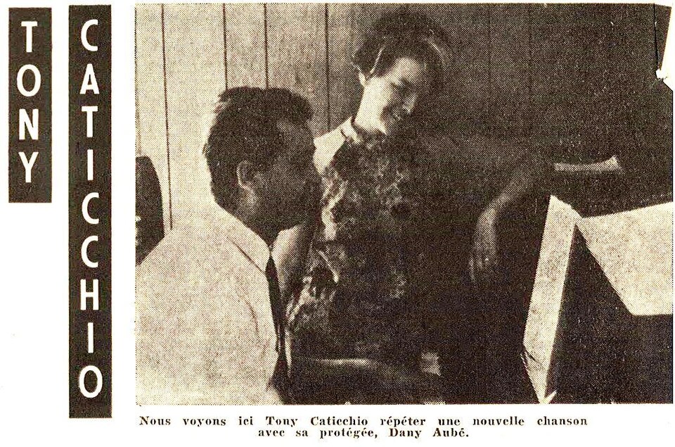 Tony Caticchio et Dany Aubé présentés dans le magazine « Disque-Ton » en 1967
