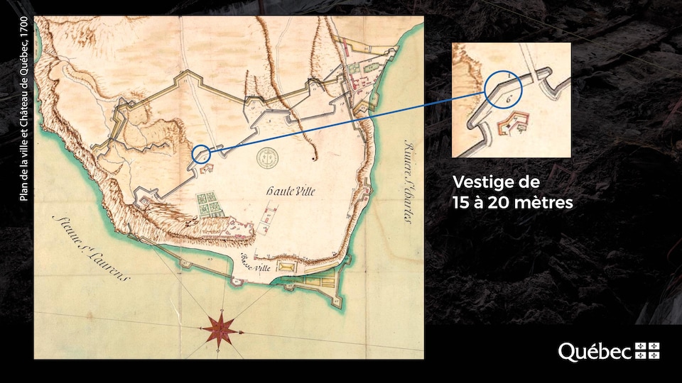 Une carte de l'époque où l'on distingue l'emplacement de la palissade de Beaucours.