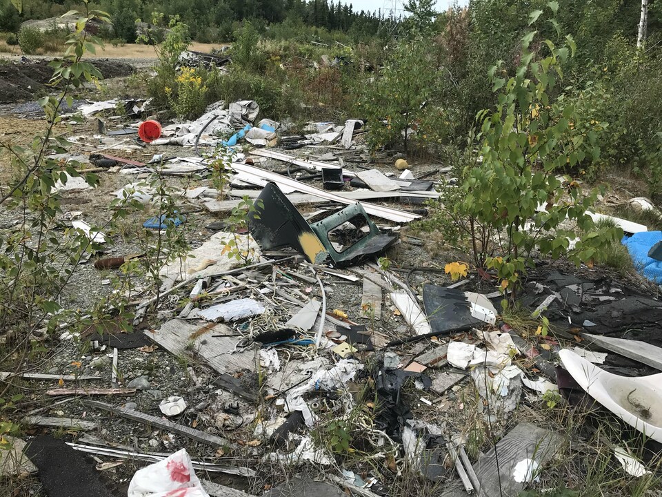 Des dizaines de tonnes de déchets constituent un dépotoir sauvage illégal en forêt.