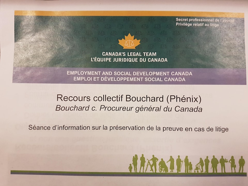 Page couverture d'un document imprimé intitulé : « Recours collectif Bouchard (Phénix) »