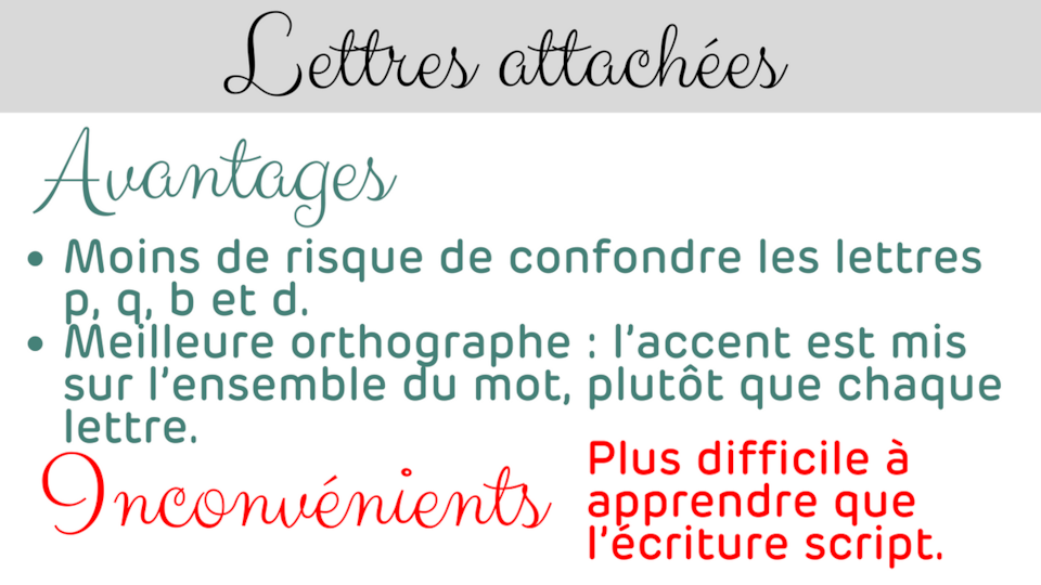 Est-ce encore utile d’apprendre à écrire en lettres attachées? | Radio ...