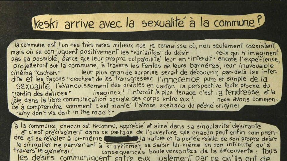 Un texte sur la sexualité dans la commune.