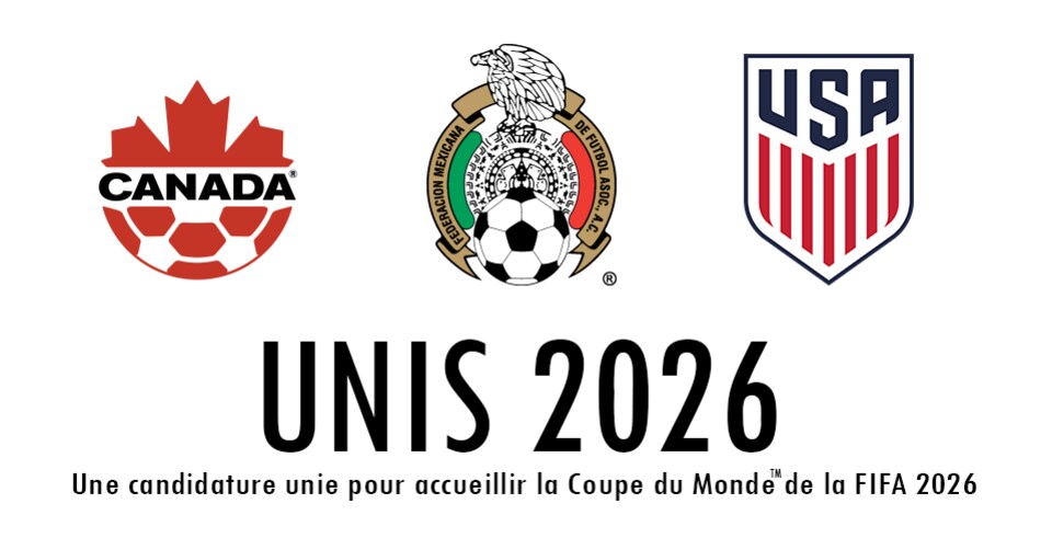 Photo promo de la candidature unie du Canada, des États-Unis et du Mexique pour l'obtention de la Coupe du Monde de la FIFA 2026