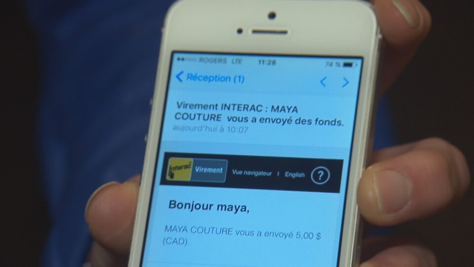 Un exemple de virement bancaire par courriel