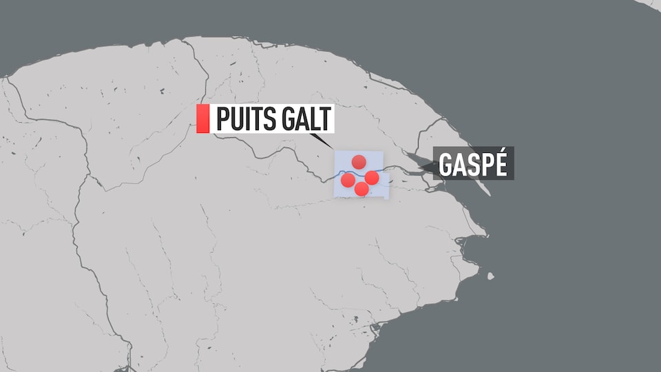 Le site Galt est situé en territoire non organisé dans la MRC Côte-de-Gaspé.