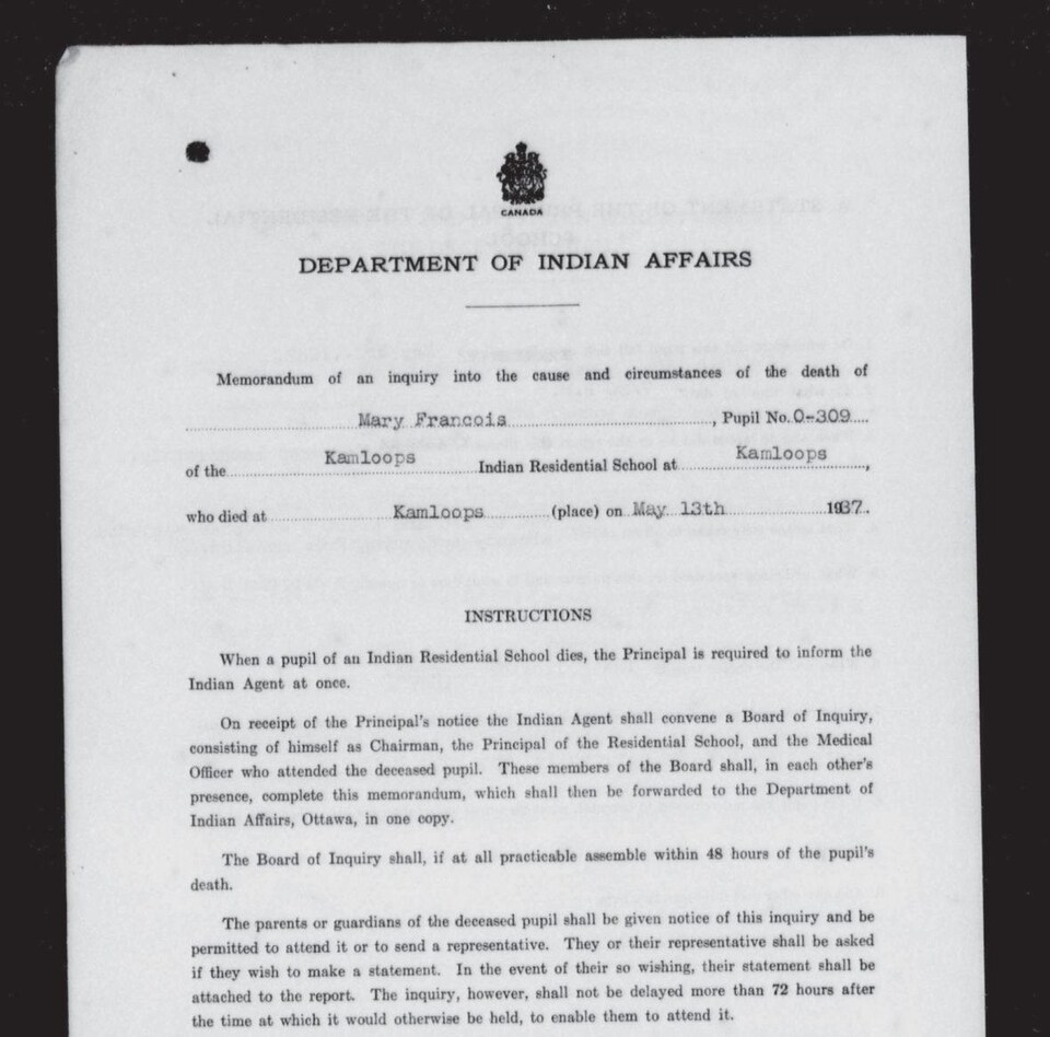 Un document officiel rédigé en anglais et daté de 1937.