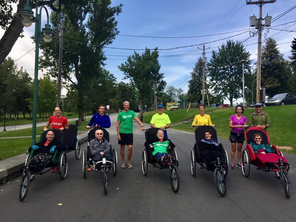 Pour l'instant, 5 kartus sont disponibles pour les coureurs qui souhaitent participer aux courses partagées qui ont lieu les mercredis, jusqu'au 15 octobre, au parc Jacques-Cartier à Sherbrooke.