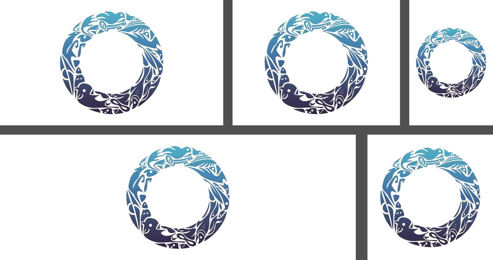 Un dessin en forme de cercle représentant plusieurs symboles.